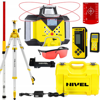 NIWELATOR LASEROWY NIVEL SYSTEM NL720R + STATYW SJJ32 i ŁATA