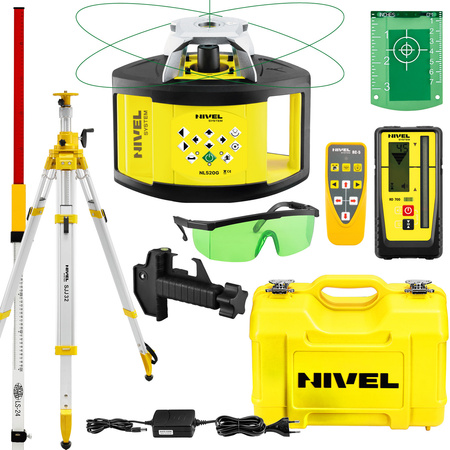 NIWELATOR LASEROWY NIVEL NL520G DIGITAL + STATYW SJJ32 i ŁATA