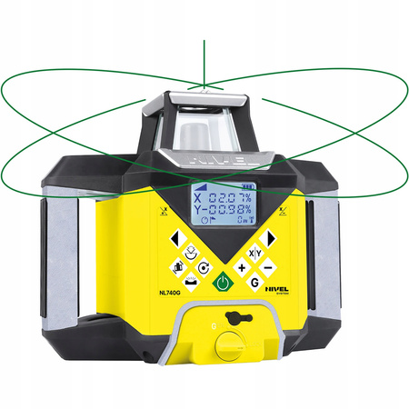 NIWELATOR LASEROWY NIVEL SYSTEM NL740G + STATYW SJJ32 i ŁATA