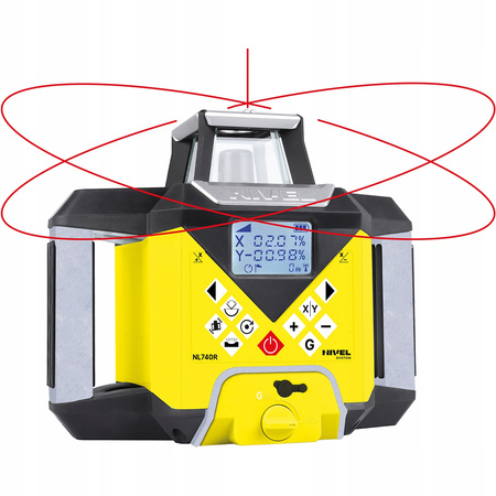 NIWELATOR LASEROWY NIVEL SYSTEM NL740R + SYSTEM KOPARKOWY MC-1D